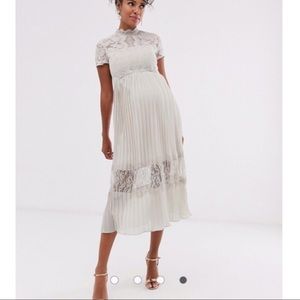 Chi Chi London Maternity Lace Midi Dress